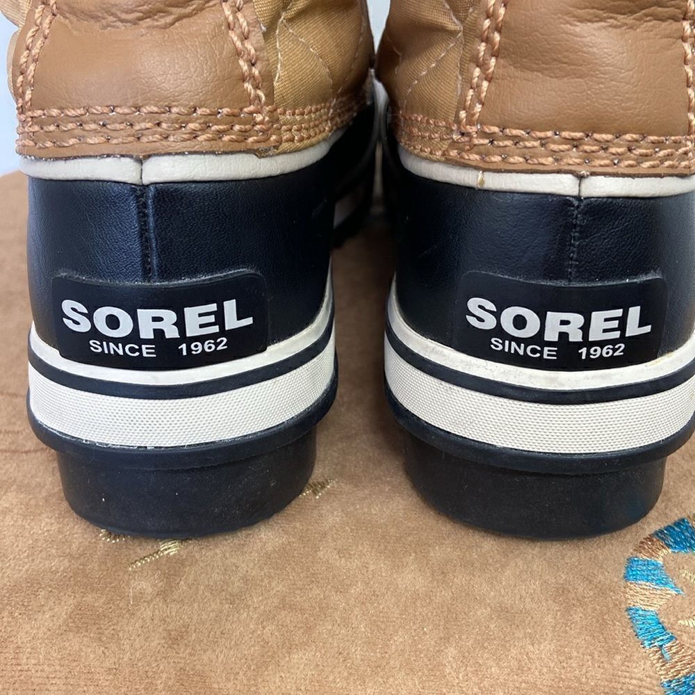 Sorel Boots Insulated Tan Shade Faux Fur Trim NWOB U.S. 6 - Picture 7 of 9